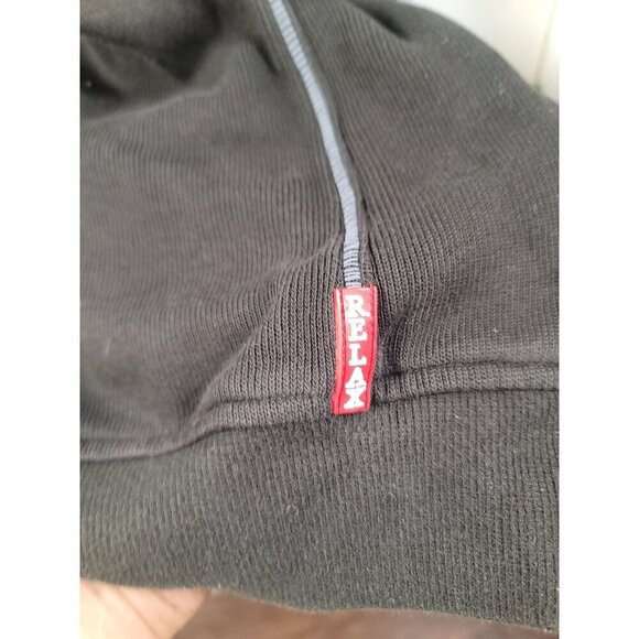 Tommy Bahama 1/4 Zip Relax Deluxe Black Pullover Sweatshirt L - Picture 9 of 12